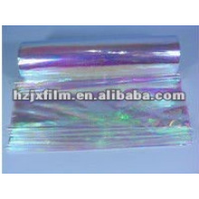 Arco iris de plata de estampado caliente de aluminio / arco iris de plata películas holográficas / PET Rainbow Film